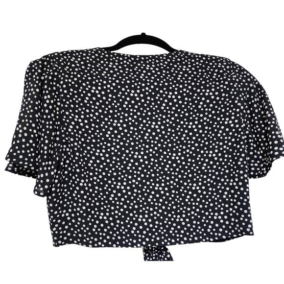 Lulu's Black & White Polka Dot Two-Piece Dress Set Women’s Size Medium - Picture 4 of 10
